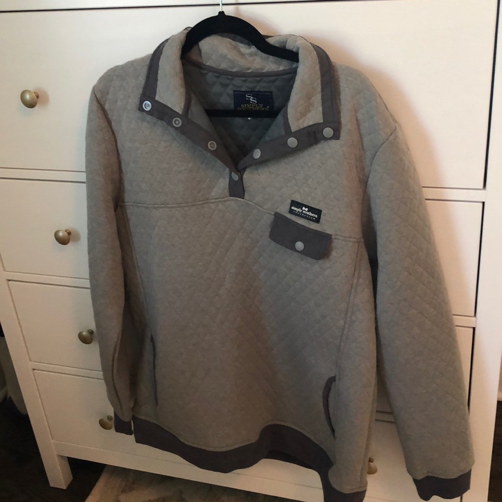 Simply Southern Quilted Pullover Sweatshirt XXL